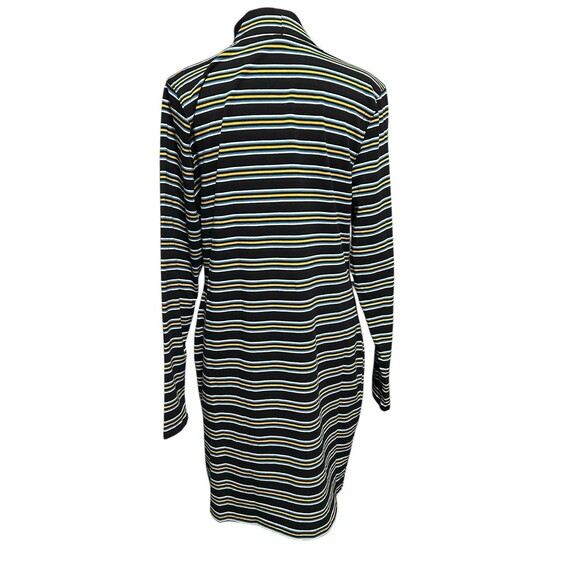 Wild Fable Black Yellow Blue Striped Turtleneck Mini Dress Bodycon Plus 2X - Picture 4 of 9
